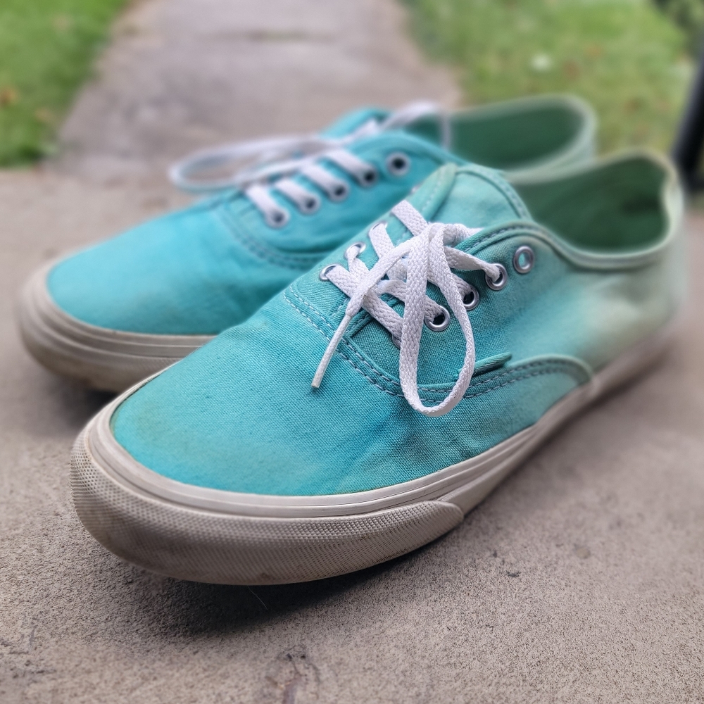 VANS Blue Green Ombre Low Top Sneakers